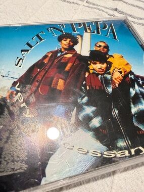 Salt-N-Pepa 'Very Necessary' CD — Group Cover with Blue Accent